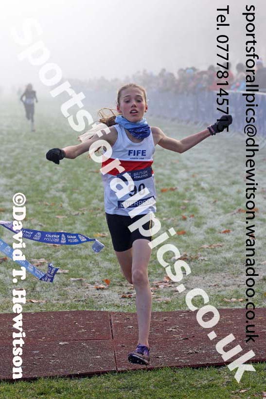 Girls under-13s, European Cross Country Trials, Sefton Park, Liverpool. Photo: David T. Hewitson/Sports for All Pics